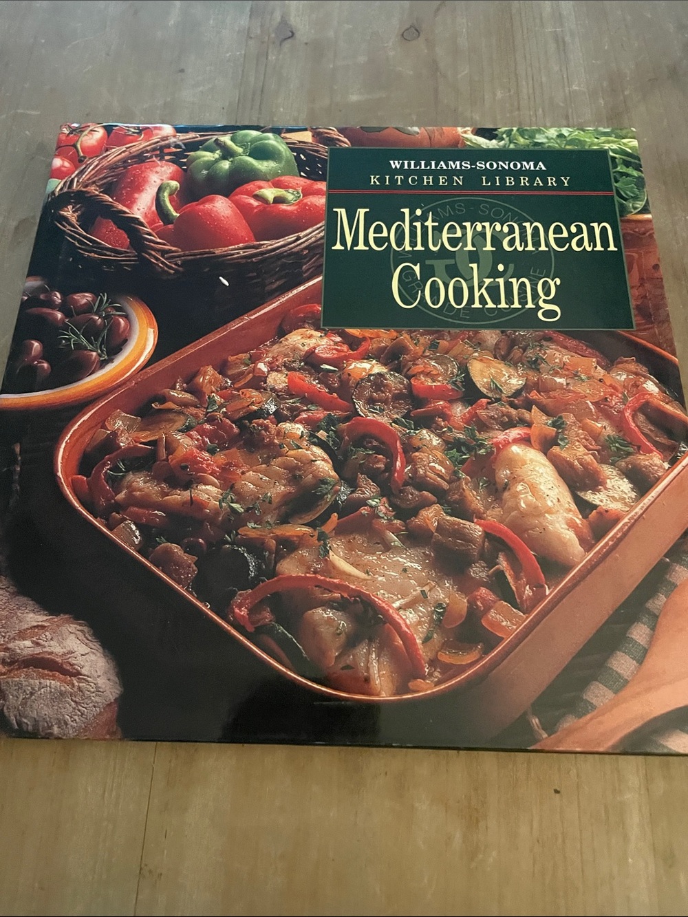 Williams-Sonoma Mediterranean Cooking Cookbook - Green and Red Cover